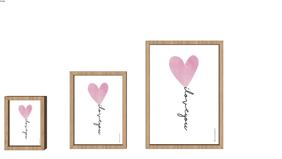 quadro infantil - i love you