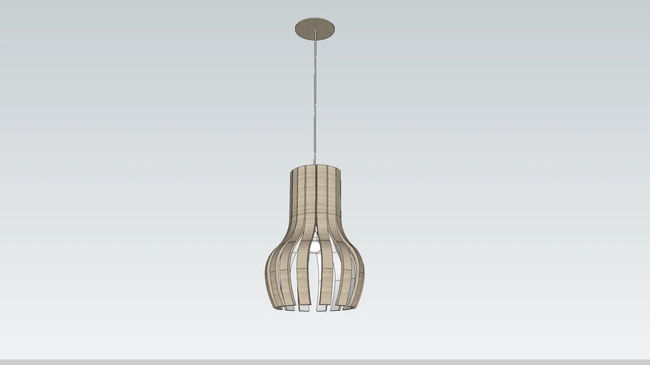 Pendente Madeira Curva