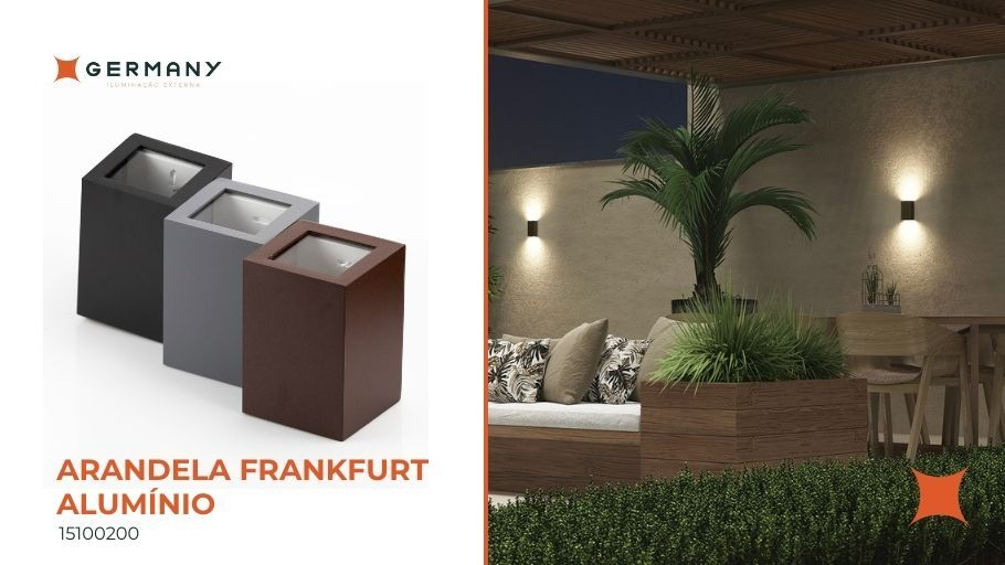 Arandela Frankfurt LED -  Germany Iluminação Externa