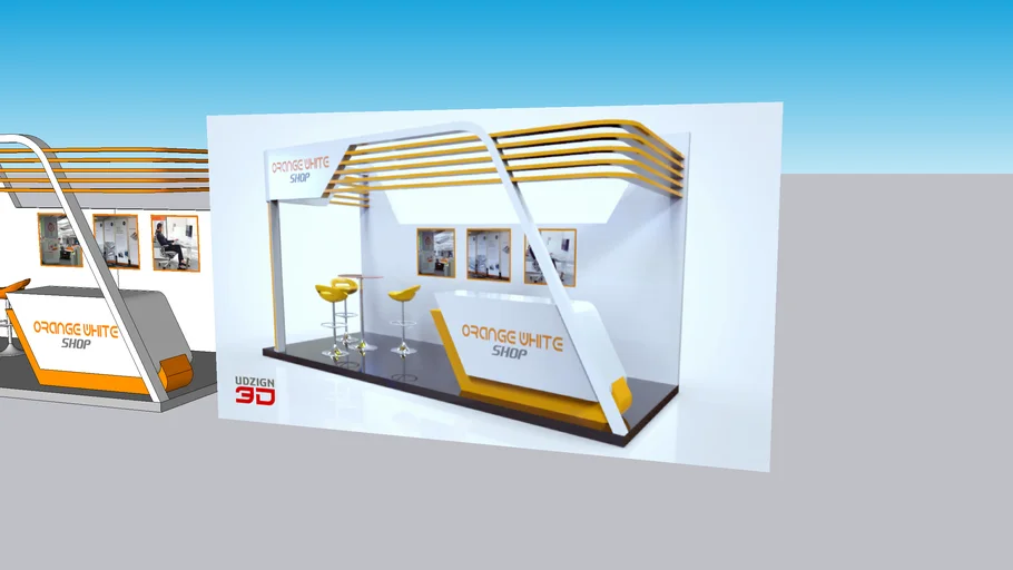 Exhibition Stand - Orange White Theme