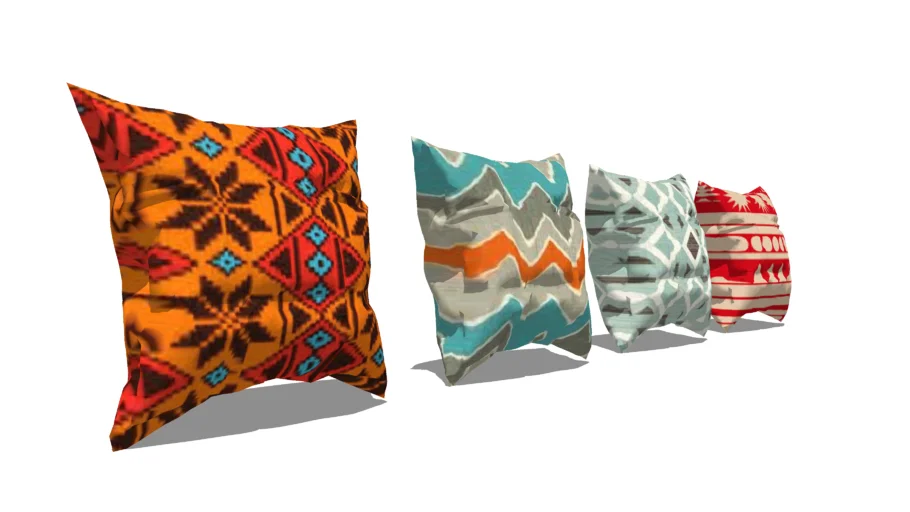 Set of Colorful Pillows