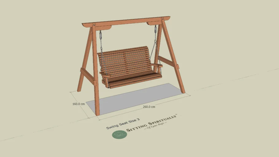 Sitting Spiritually Garden Swing Seat - Three Seater