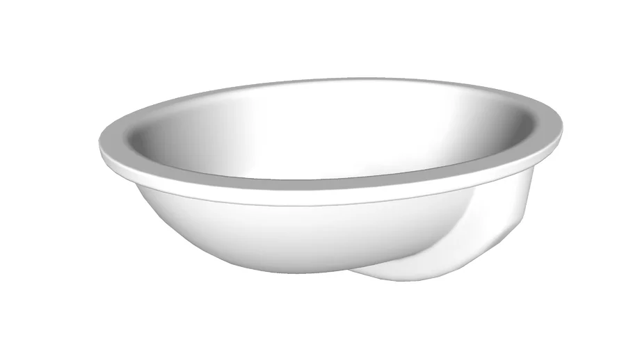 K-2210-G Caxton(R) 19-1/4" oval undermount bathroom sink with glazed underside, no overflow
