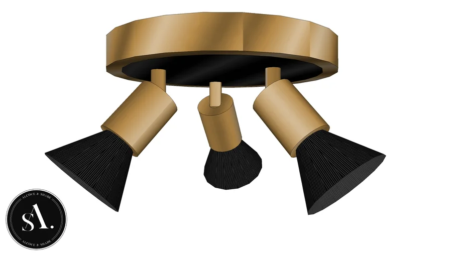Plafonnier spot - laiton