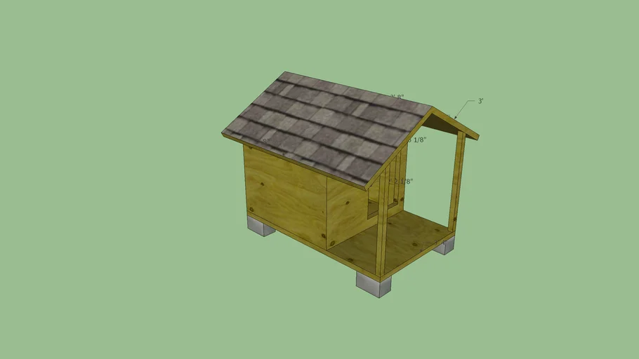 Dog House with Awning (115-150 lbs dogs)