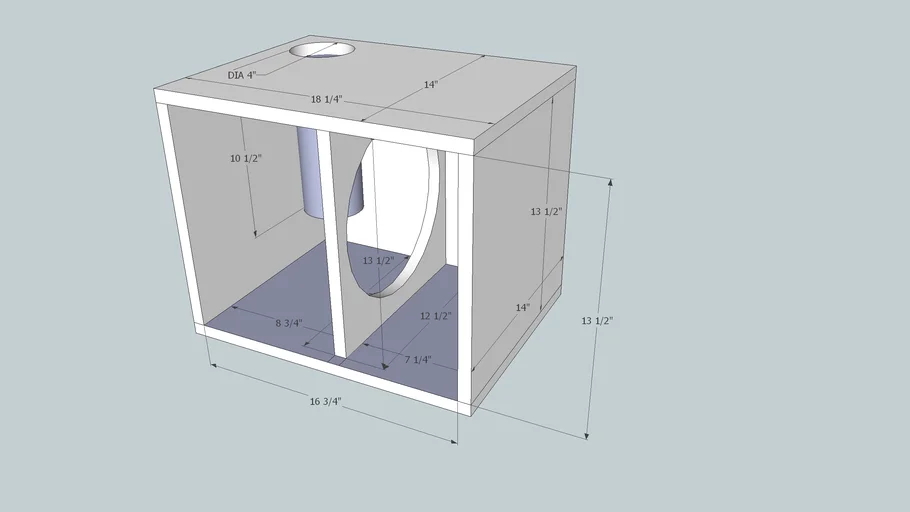 Subwoofer Enclosure - Alpine SWR-1242D (4th Order Bandpass)