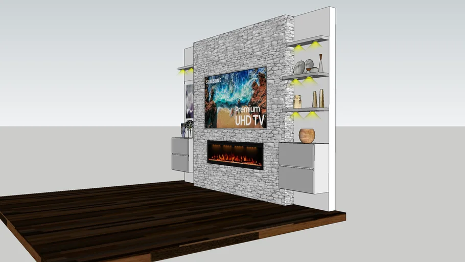 WALL CABINET WITH FLOATING SHELVES
