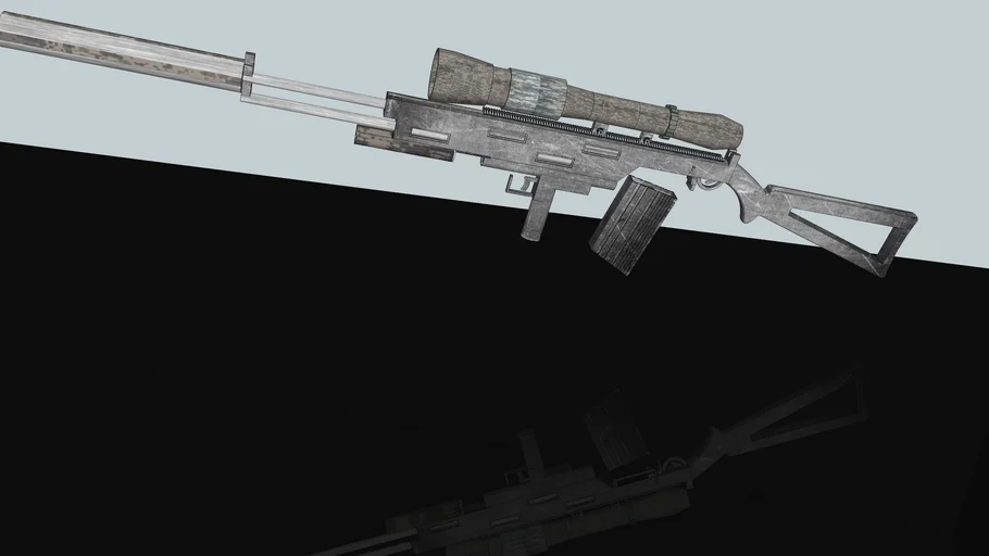 modern rifle with ugl and slencer scoped | 3D Warehouse
