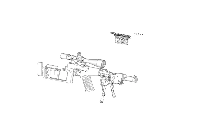 【TARKOV SPT mod】VSSM 3D MODEL