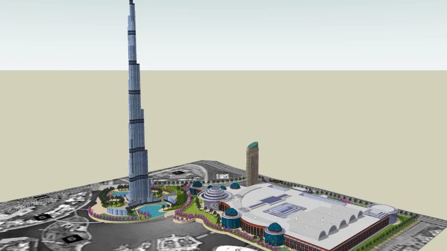 Burj Dubai and Dubai Mall