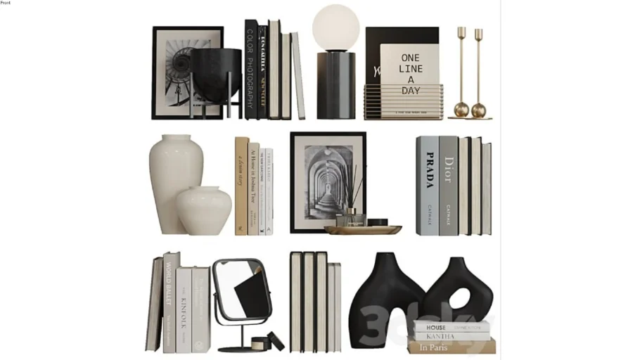 Decor shelf set 8 H&M 3dsky