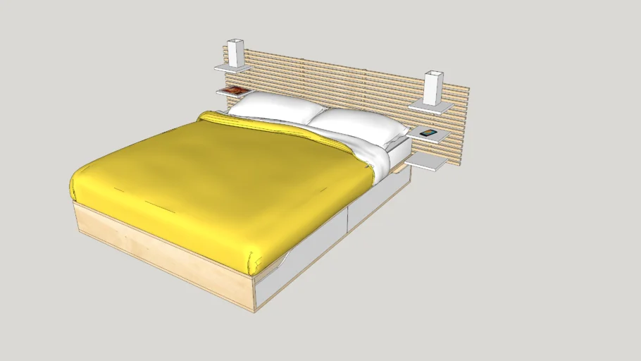 Ikea MANDAL bed + headboard