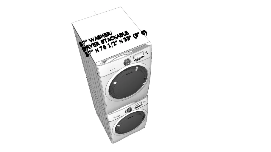 27" Stackable Washer/Dryer