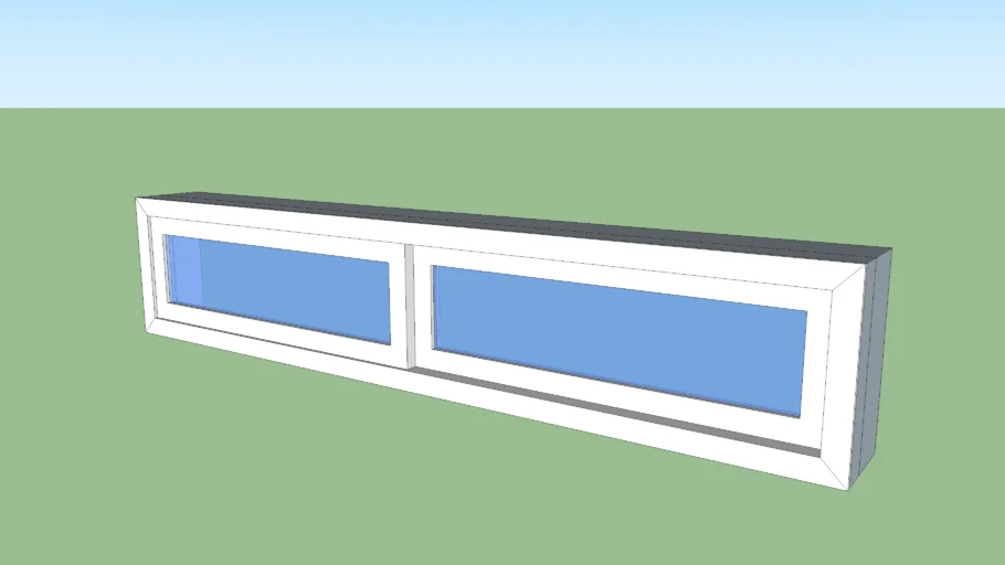Ventana corrediza 2 hojas 200cm x 40cm