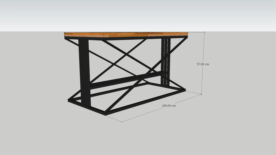 Meja Minimalis besi 100x50x57