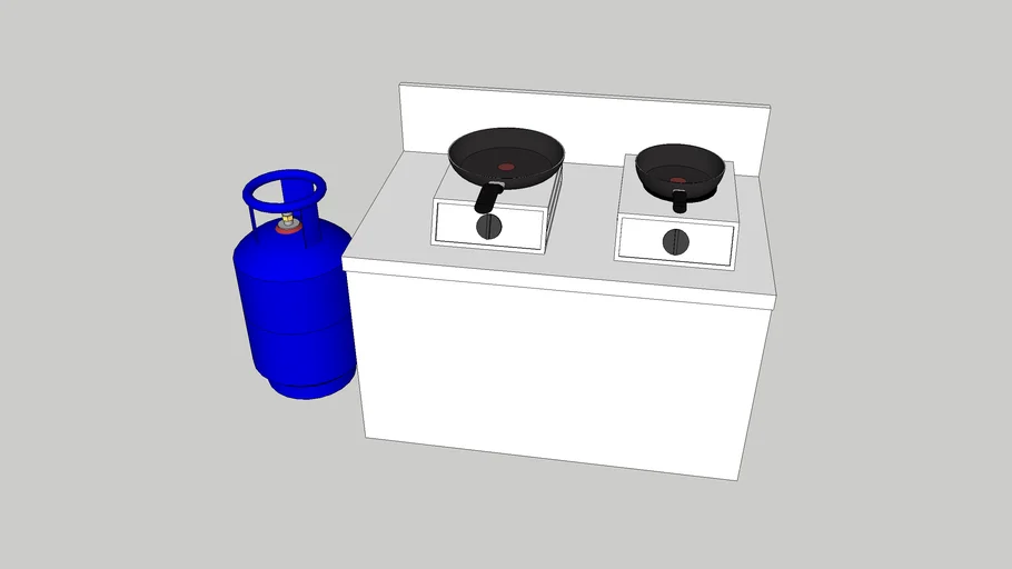 meja kompor portable - gas stove table