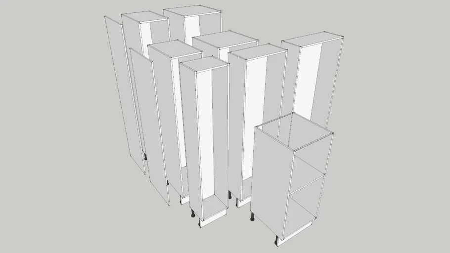 Ikea Faktum tall kitchen cabinets (precise measurements)