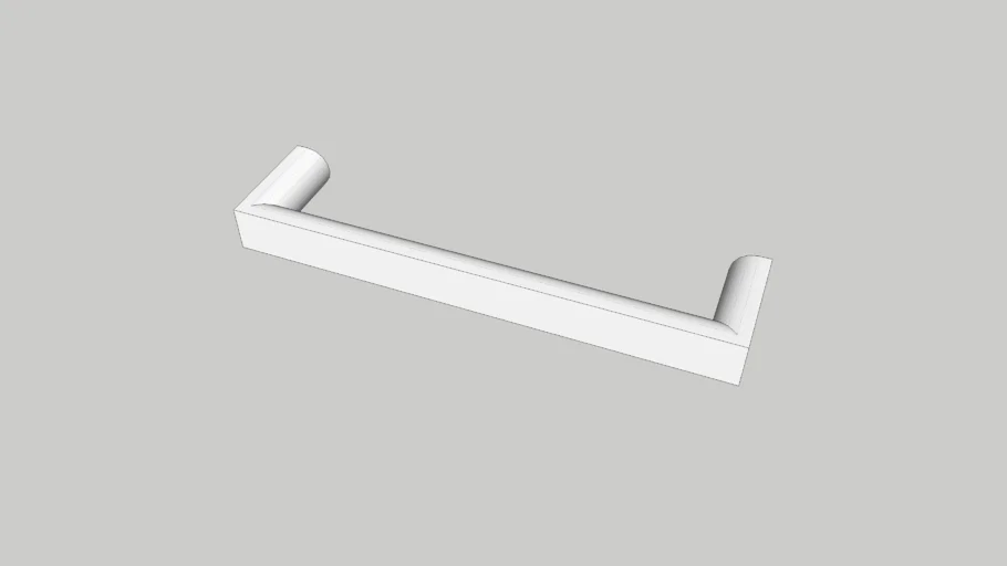 Brushed steel drawer handle