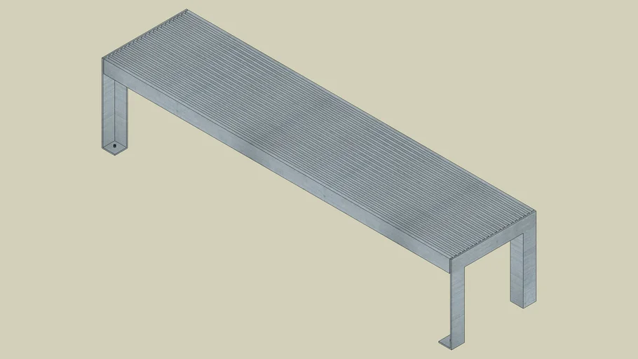 A16 40 5 80 bench without backrest for a table  190/46  completely galvanized