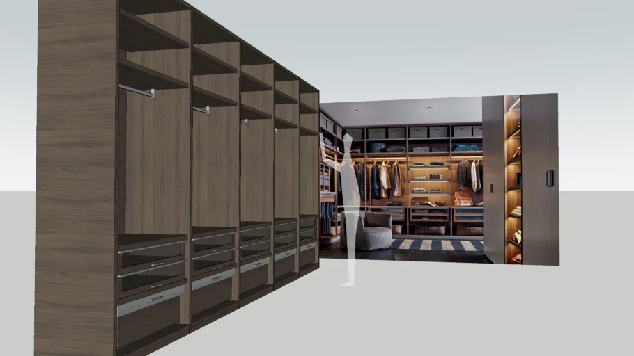 poliform walk-in closet SENZAFINE