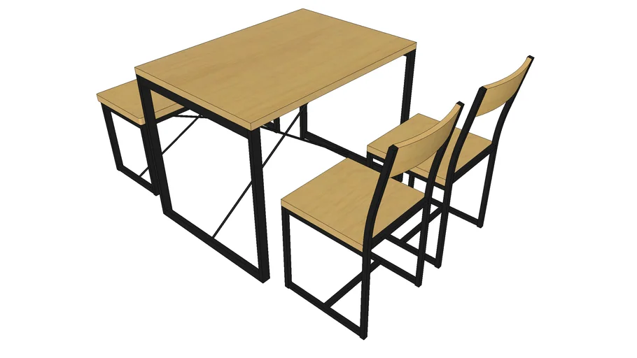 Meja makan set Informa 100x70