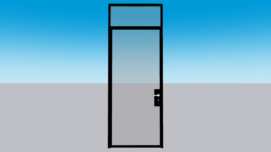 Black Glass Door with window