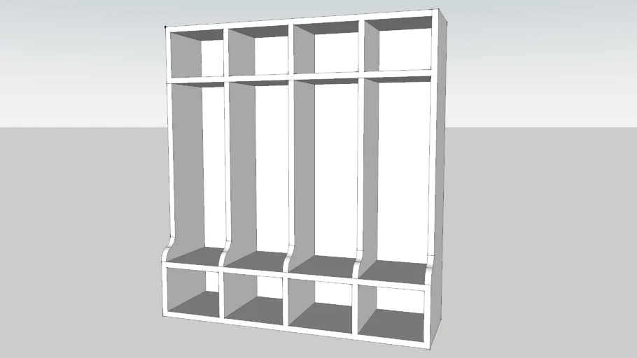 4-space locker cubby