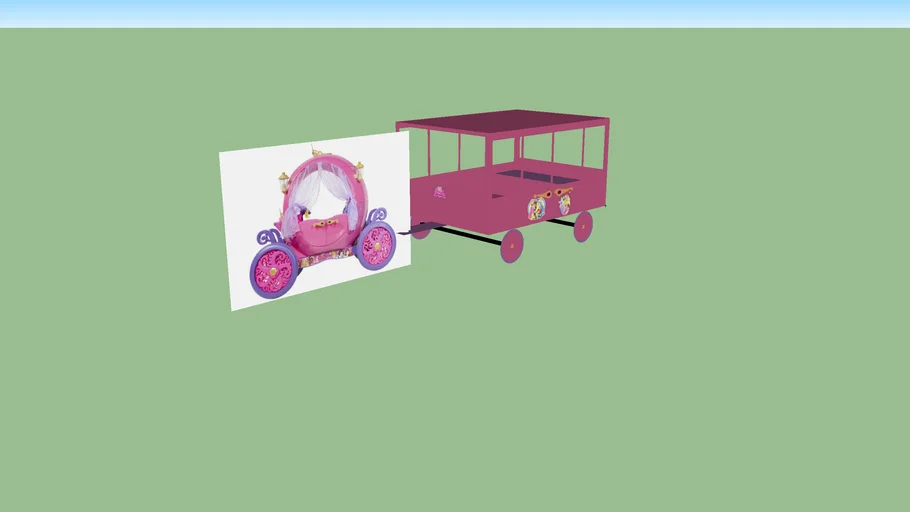 Extension wagon for 24V Disney Princess Carriage