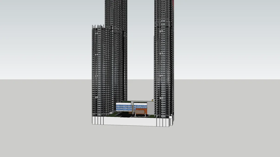 luxury modern condominium high-rise in construction
