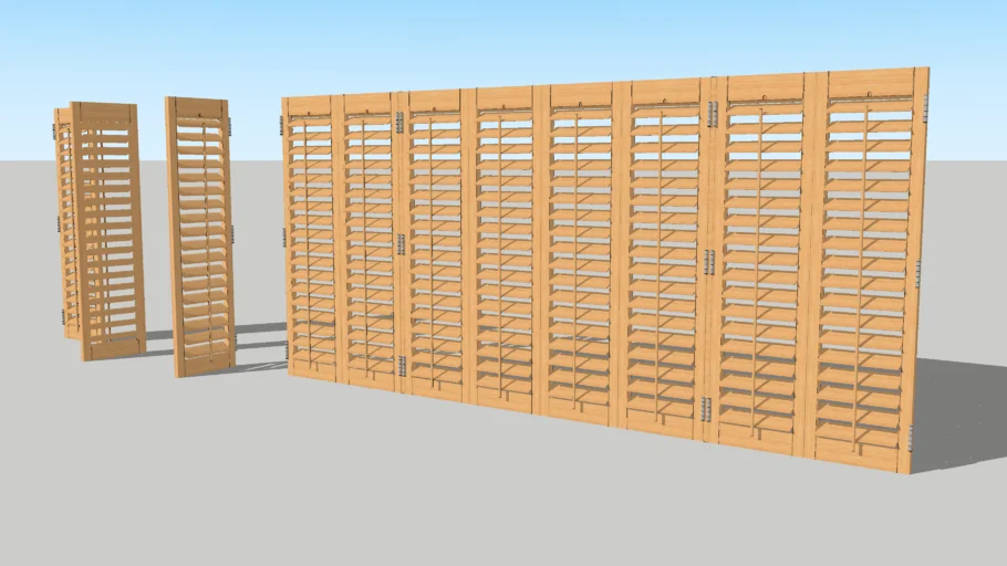 Stylish wooden window shutters