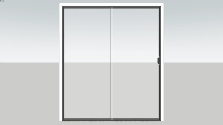 Porta Correr 2 Folhas 180x210 de Vidro