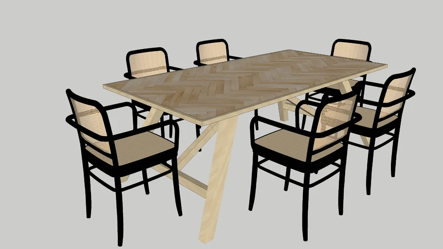 Scandinavian Dining Table Set