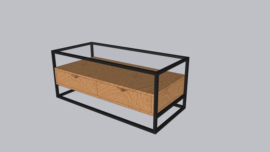 Project 62 - Ada Mixed Material Coffee Table with Glass Top