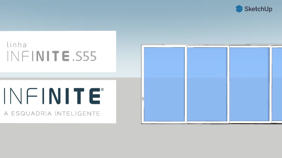 INFINITE.S55 Porta de correr com 4 folhas