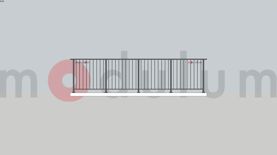 ราวกันตก ราวระเบียง อลูมิเนียม (วางบน) | modulum