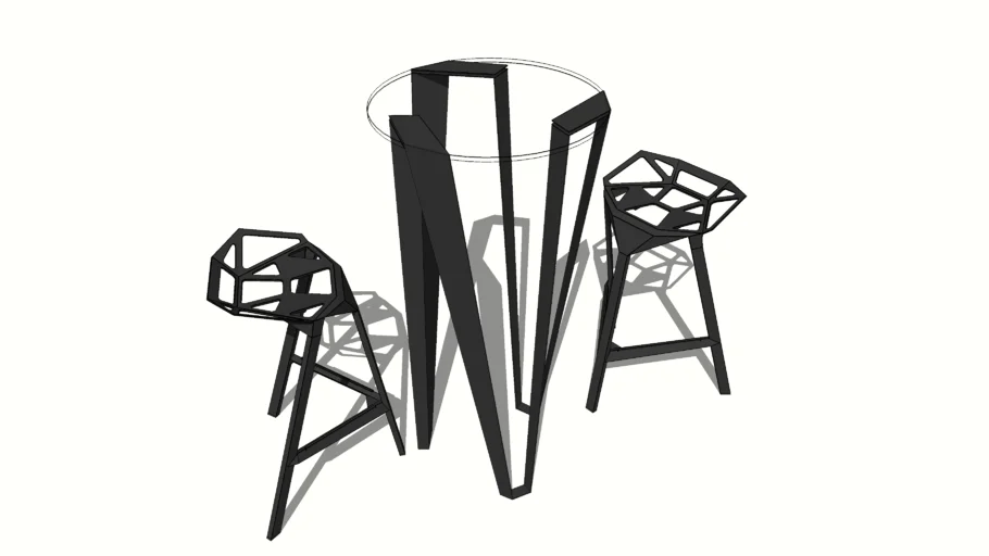 Herman Miller Stool One and modern table
