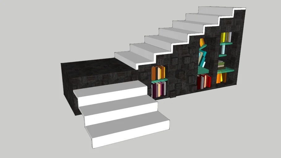 Bookshelves staircase