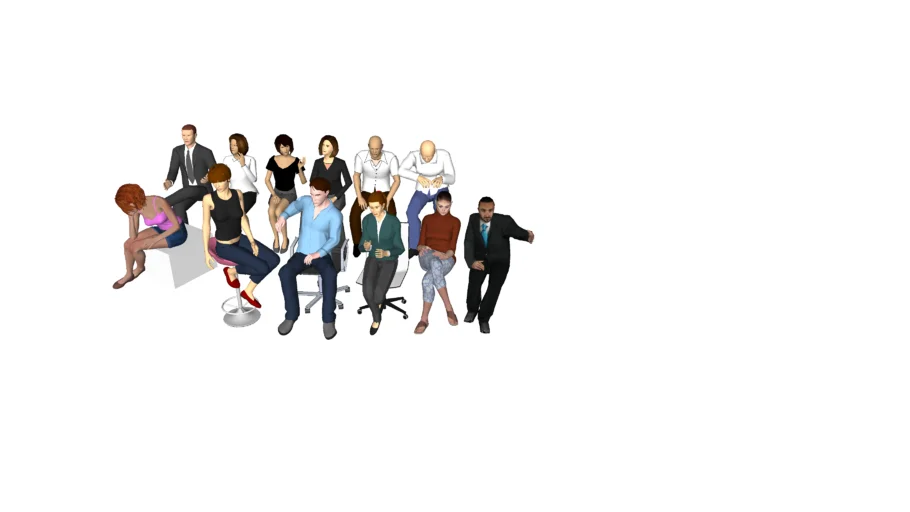 12+Sitting+People