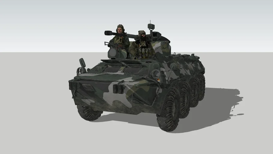 Russian Army BTR-82A Armored Personnel Carrier - Woodland Set 01