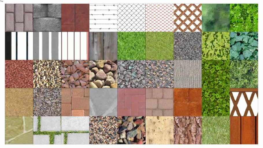 Landscaping_Fencing and Vegetation Textures