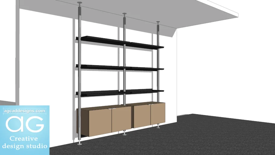 Modern Shelf System Design Concept for Interior Renderings!