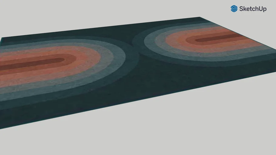 Absida Teal Area Rug 6x9