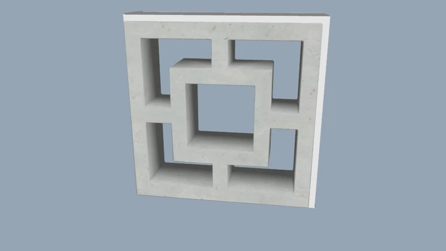 Concrete Screen Block & Grout_4x12x12_03 | 3D Warehouse