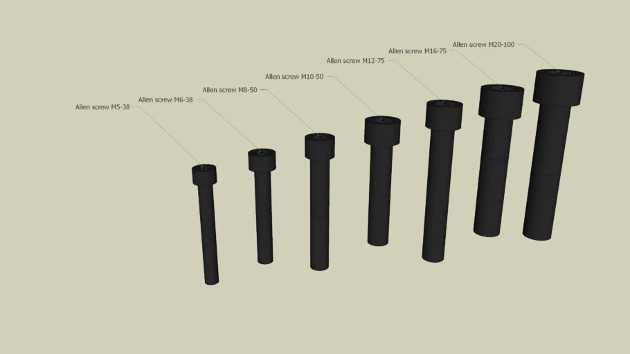 Metric Allen Screws