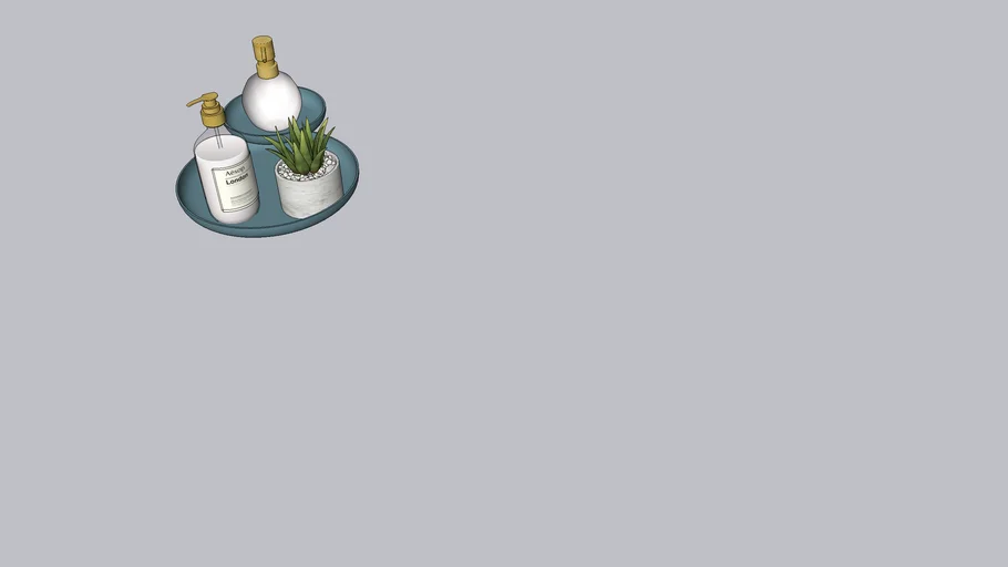 Bathroom Items on Tray