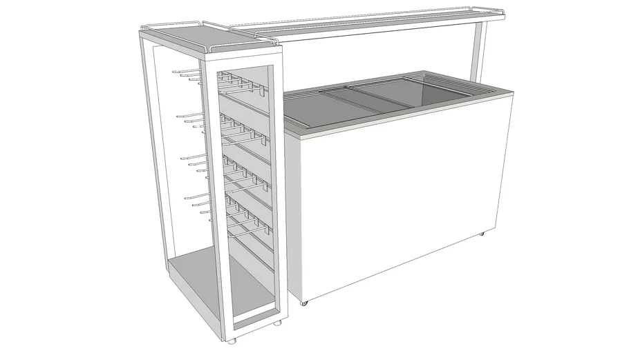 Check-stand MDF e aço