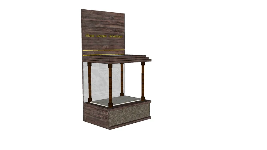 Wooden mandir for residence