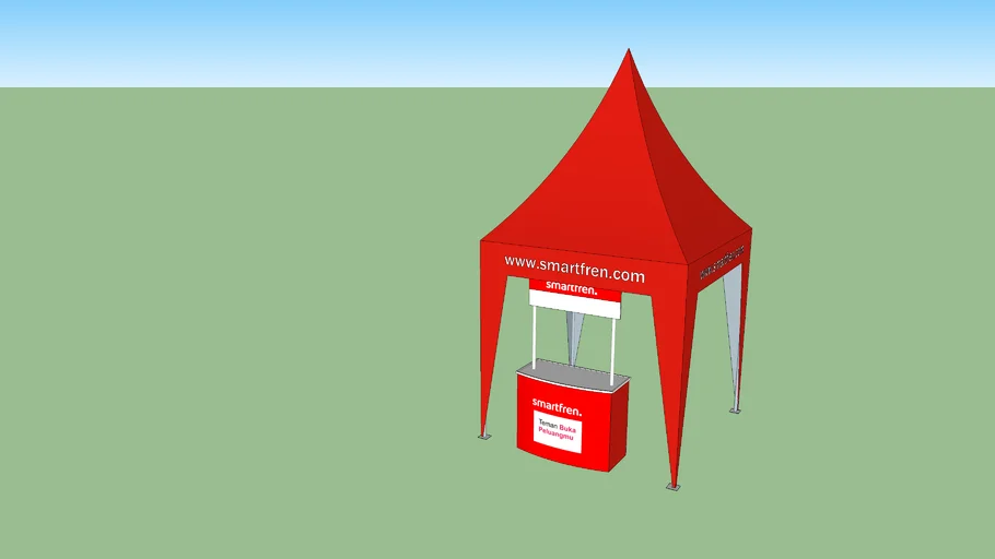 Tenda Kerucut 2 x 2 stand