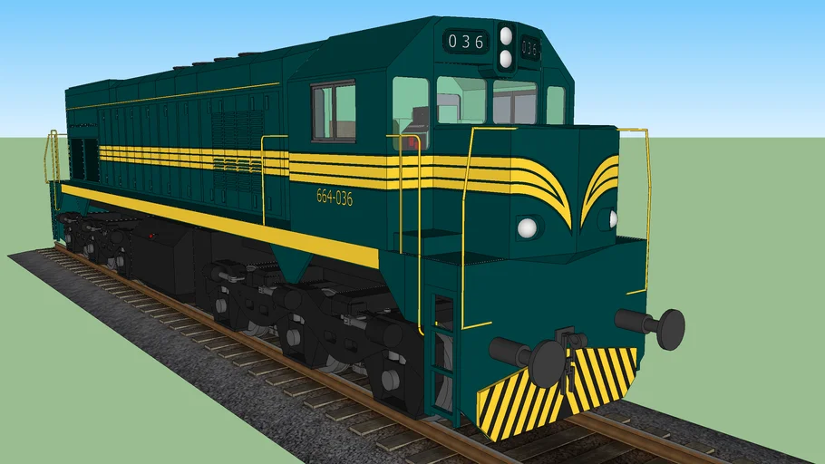 Yugoslavian Railways Diesel-electric Locomotive 664-036 | 3D