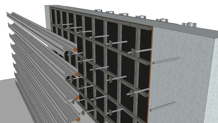 Form work retaining wall | 3D Warehouse